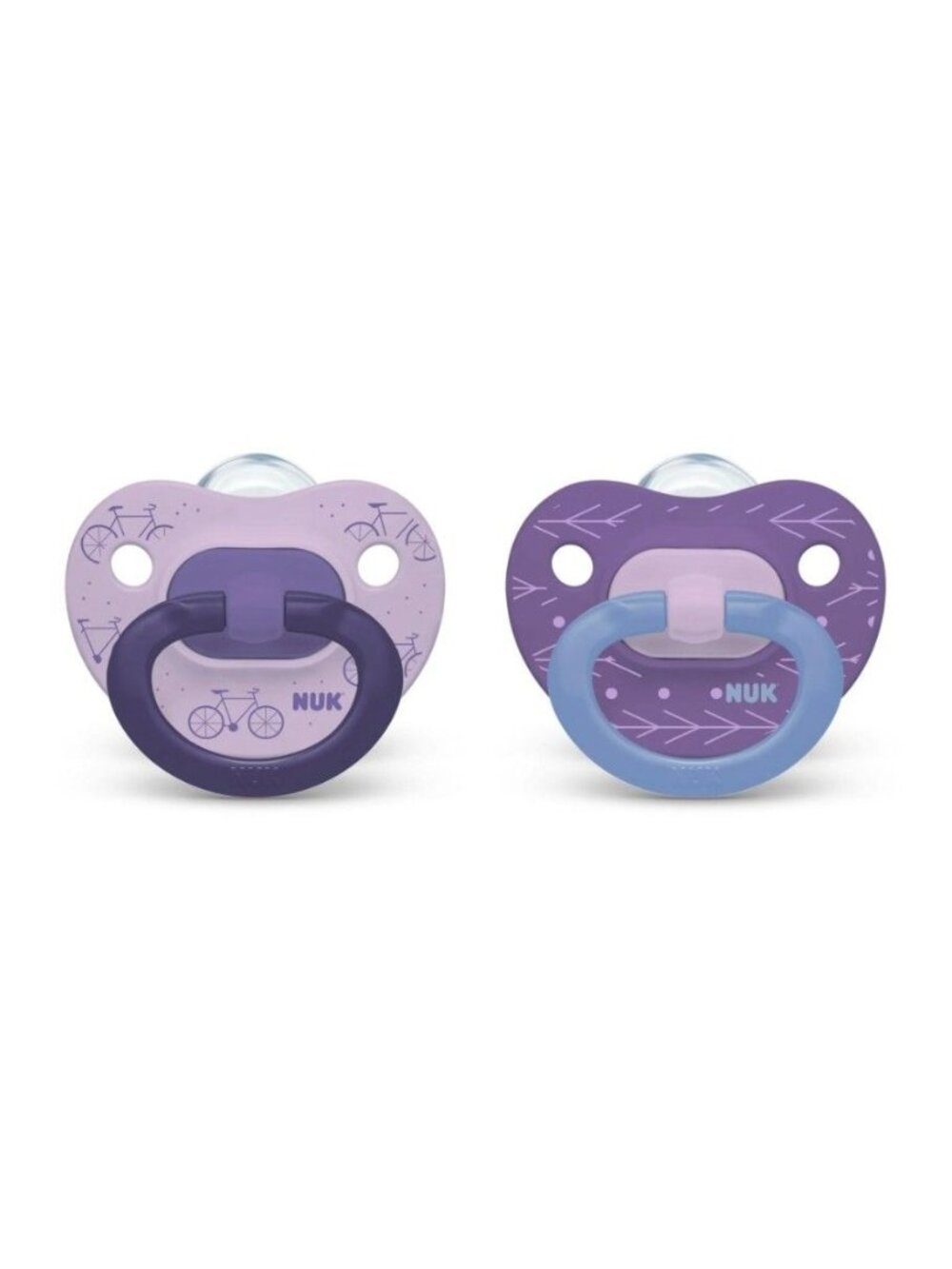 2 Pack NUK Pacifier 18M 36M Orthodontic Silicone Baby Girl BPA Free Dishwasher